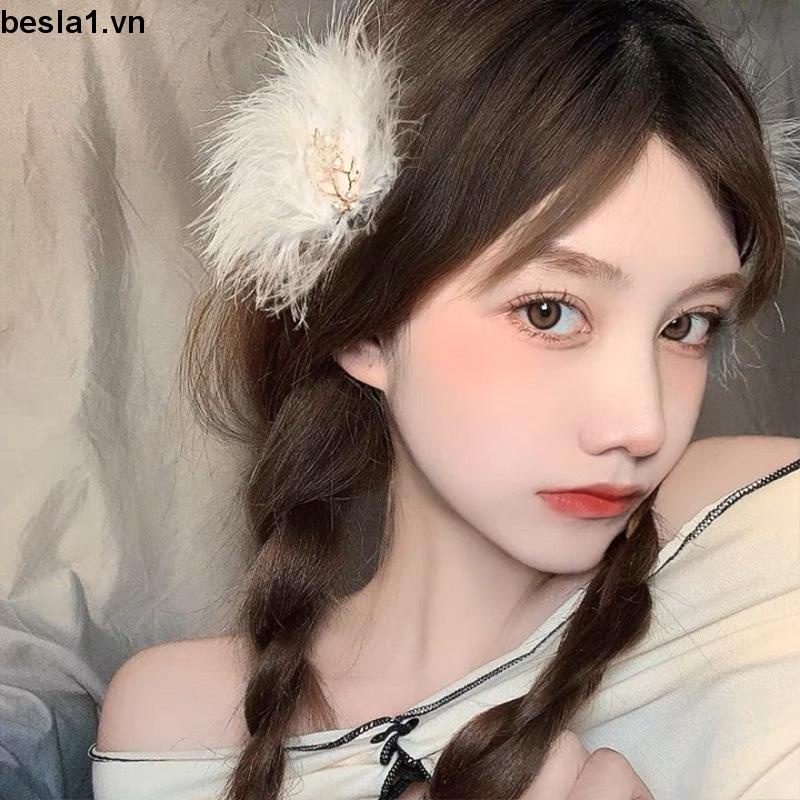 ✨✨Kẹp tóc hình lông vũ phong cách Hàn Quốc thời trang đơn giản cho nữ