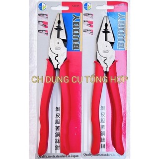 Kềm bằng 3in1/ kềm điện 3in1/ kìm cắt cáp cao cấp buddy chính hãng ba0105 225mm