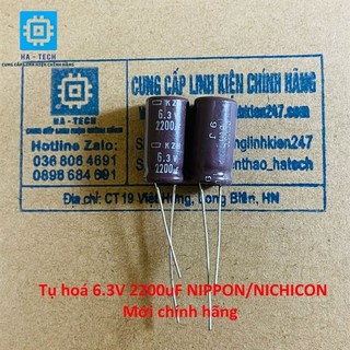Tụ hoá 6.3v 2200uf nippon / nichicon chính hãng