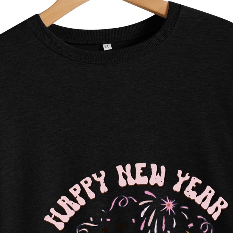 Áo Nỉ Tay Dài Cổ Tròn Dáng Rộng In Họa Tiết Cô Gái Vui Nhộn Thời Trang Năm Mới Cho Nữ