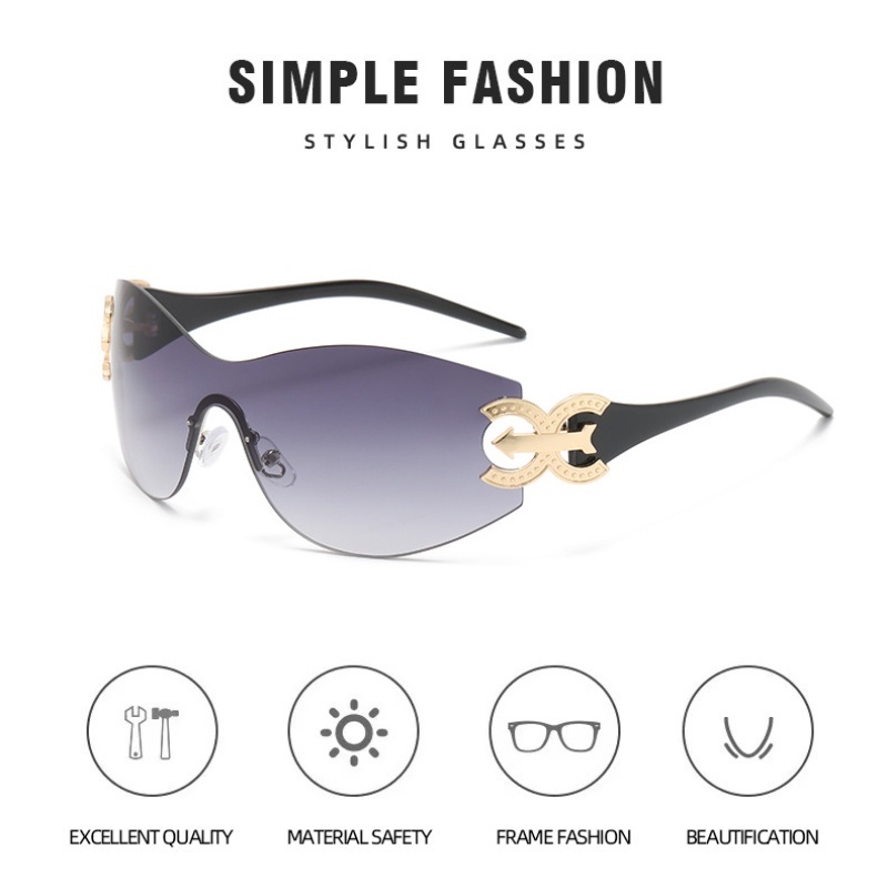 (KIQI-FASHION) COD Kính Chống Nắng Và Tia UV Gọng Lớn Y2K Phong Cách Âu Mỹ Cổ Điển Thời Trang Cho Nữ