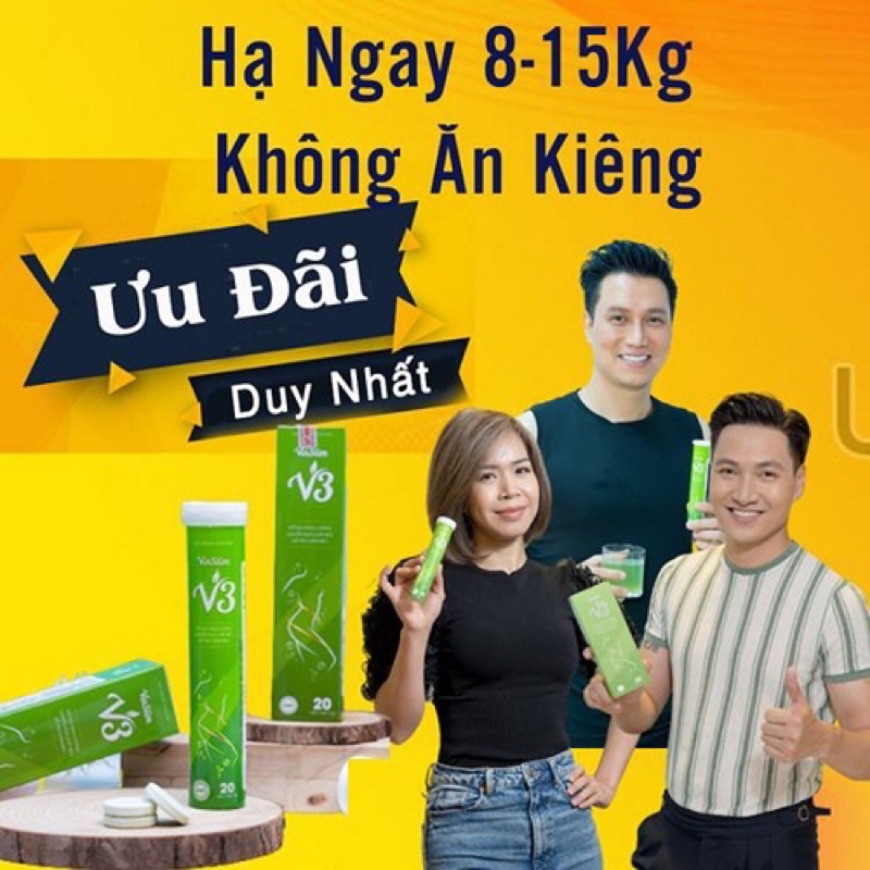 Viên Sủi Giảm Cân VIN SLIM V3 Chính Hãng Giảm Siêu Tốc