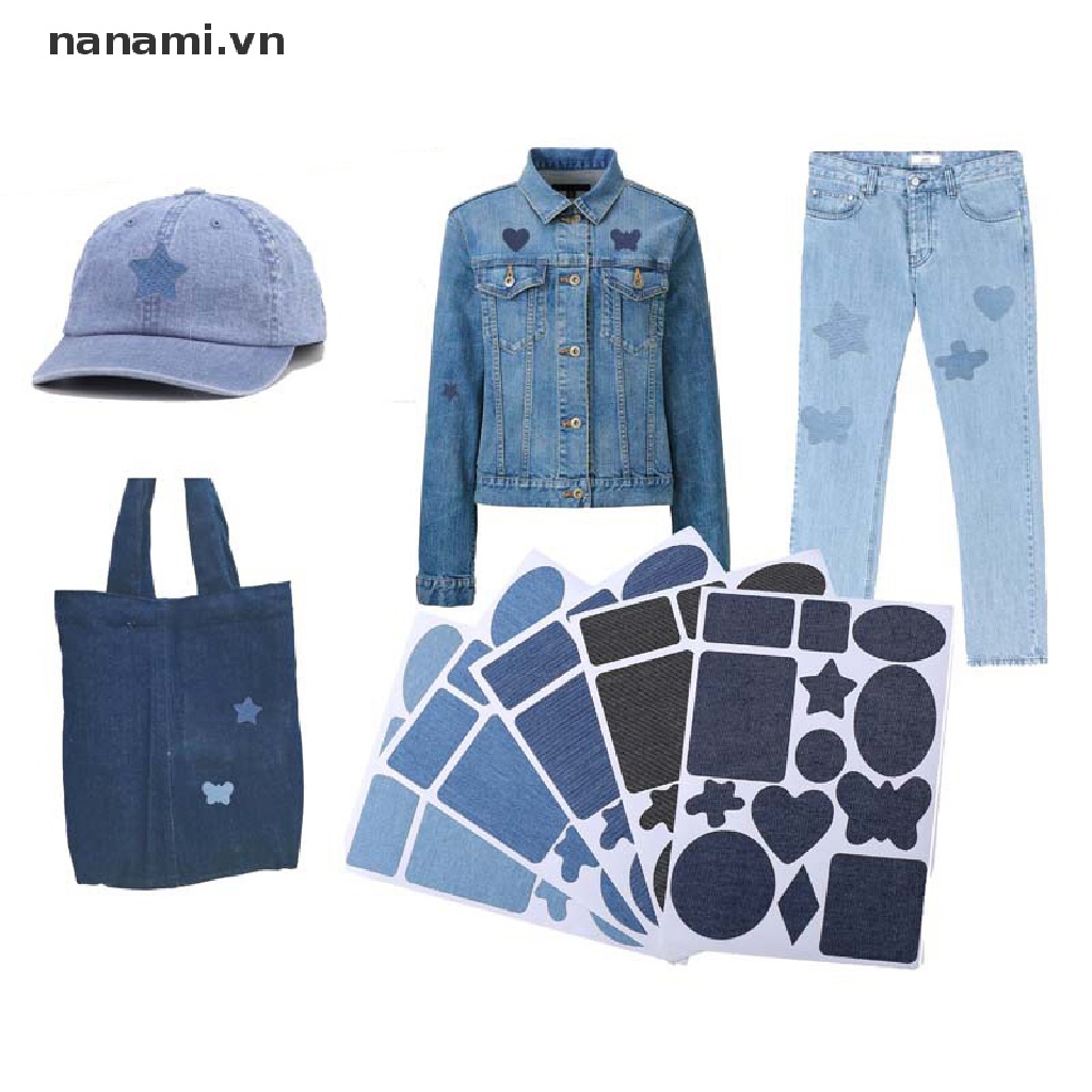 Miếng Vá Quần Áo / Áo Khoác Phao Màu Đen / Xanh Dương Có Thể Giặt Lại nanami