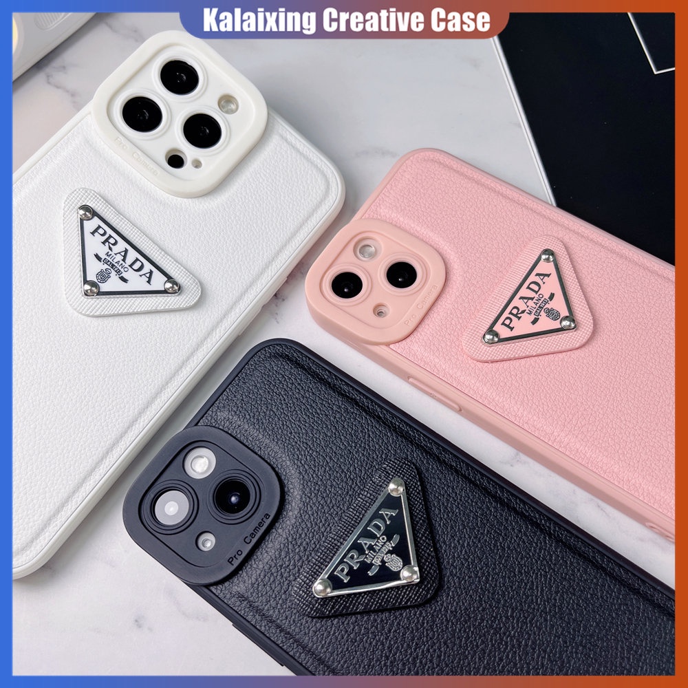 Ốp Điện Thoại Da Cứng In Logo Prada Sang Trọng Cho iPhone 14 Pro Max 14 Plus 13ProMax 12Promax 11Pro X Xr Xs Max