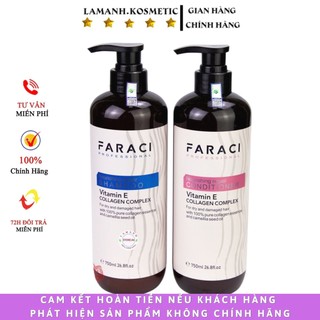 Dầu gội xả FARACI phục hồi tóc siêu mềm mượt cặp 750ml hợp mọi loại tóc mùi thơm sang dễ chịu