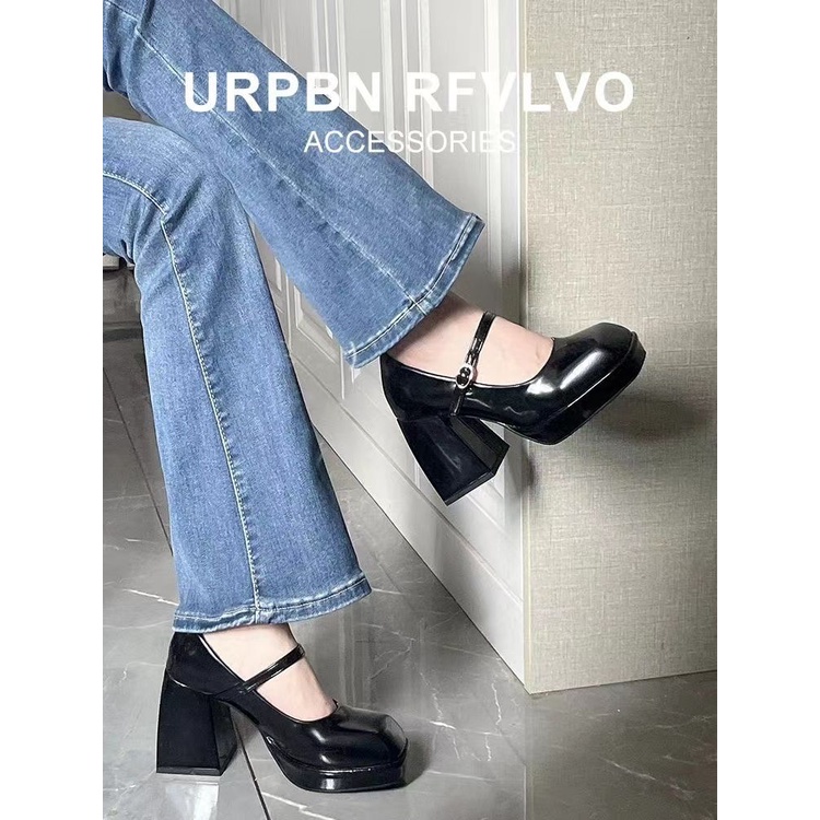 Giày Cao Gót Da Mũi Vuông Chống Thấm Nước Thời Trang Thu Đông 2022 Cho Nữ Đồng Hồ Đeo Tay Thời Trang Thanh Lịch Dành Cho Nữ