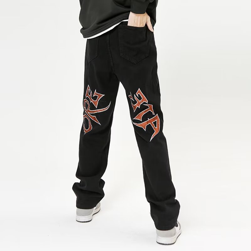 Quần Jean In Chữ Phong Cách Hip Hop Đường Phố Thời Trang Bốn Mùa Mới Cho Nam