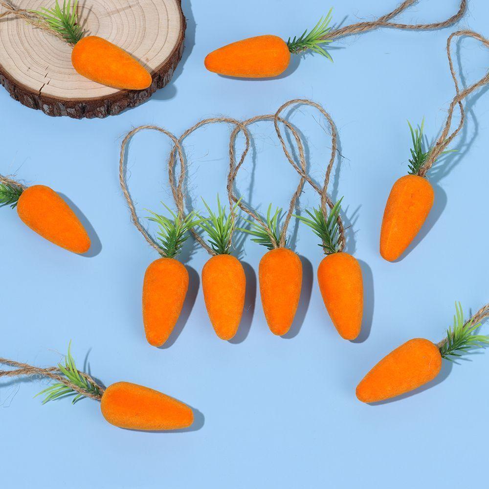 Set 10 Phụ Kiện Treo Trang Trí Tiệc Hình Củ Cà Rốt Bằng Xốp Dễ Thương