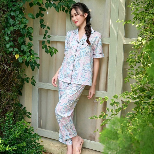  VIBES Bộ Pijama dài lụa gấm cao cấp Wendy Long Py Set