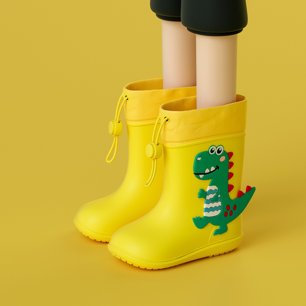 Giày bốt đi mưa CHEERFUL MARIO bằng EVA chống trượt chống thấm nước miệng co giãn hoạt hình thời trang 2022 cho bẽ