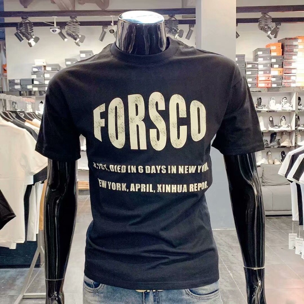 Áo Thun Tay Ngắn Cổ Tròn In Chữ Phong Cách Đường Phố Thời Trang Mùa Hè Dành Cho Nam