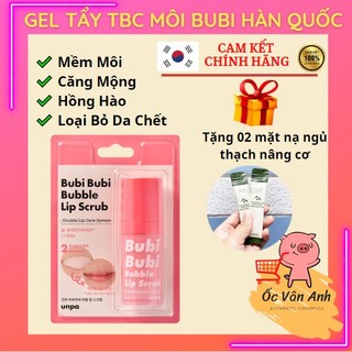 Gel sủi bọt tẩy tế bào chết môi unpa bubi bubi lip