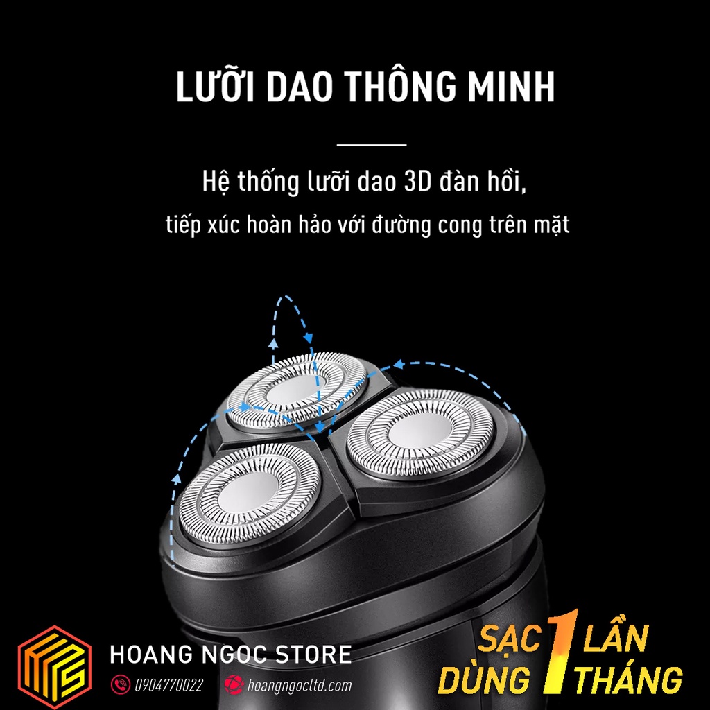 Máy cạo râu đa năng chính hãng Flyco Poree PS156 tích hợp 3 đầu cạo và tông đơ cắt tỉa tóc mai, chống nước, dễ vệ sinh