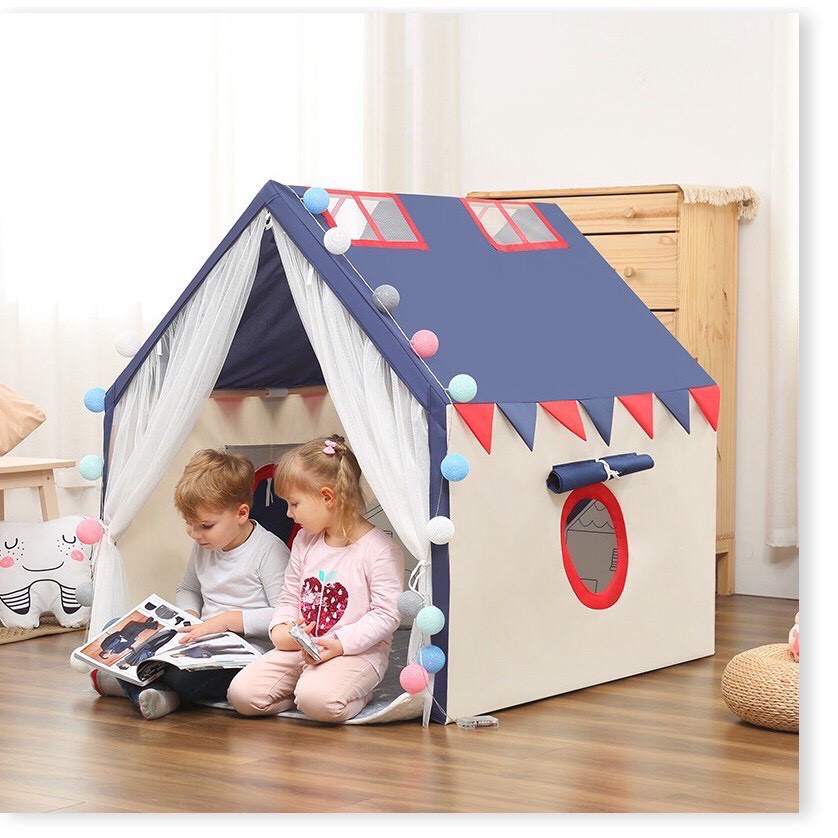 Lều vải cho bé, lều công chúa cho bé gái bé trai phong cách Hàn Quốc khung Inox siêu bền