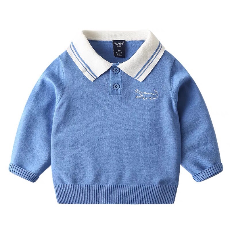 Áo Dài Tay PoLo Thu Đông Cho Bé Trai Gái Chất Liệu Cotton Len Từ 8kg-28kg MiuMiu Shop