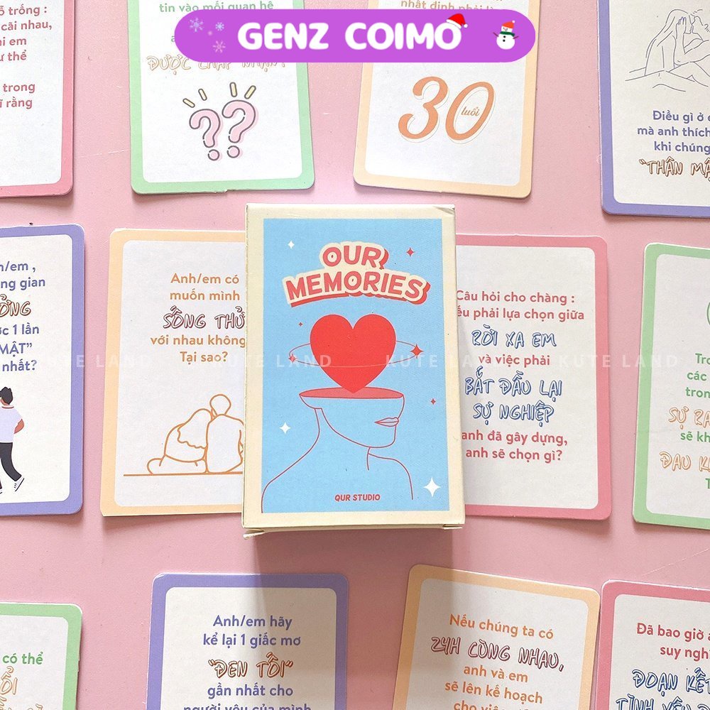 Bộ bài Our Memories thấu hiểu nhau dành cho cặp đôi board game giúp hâm nóng tình yêu