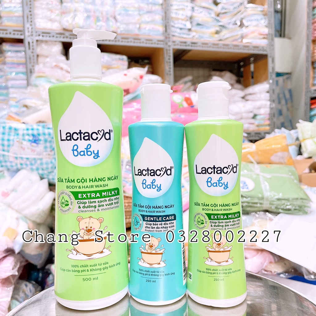 Sữa Tắm Gội Lactacyd Ngừa Rôm Sảy Lactacyd Milky, Lactacyd BB 250Ml / 500Ml