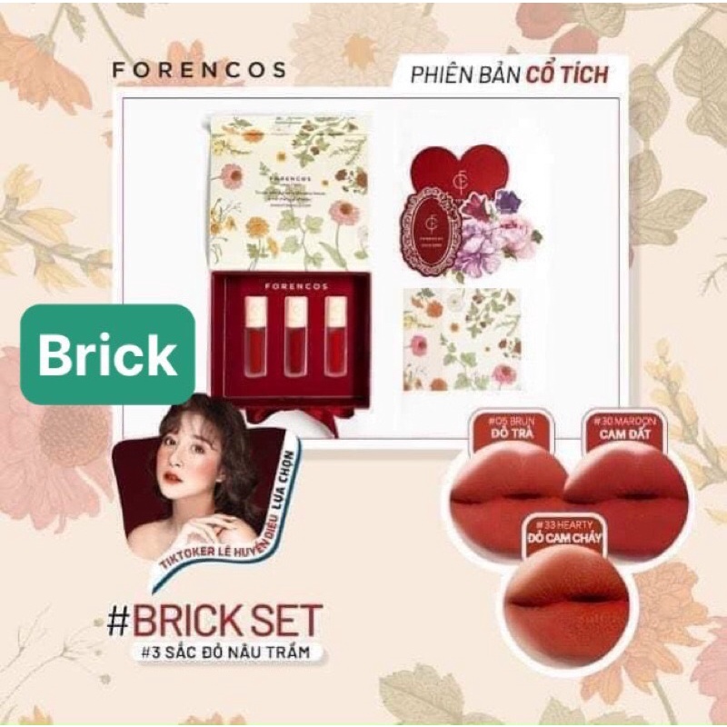 🌵Set 3 son kem lì  Forencos mini Hàn   Quốc mẫu mới