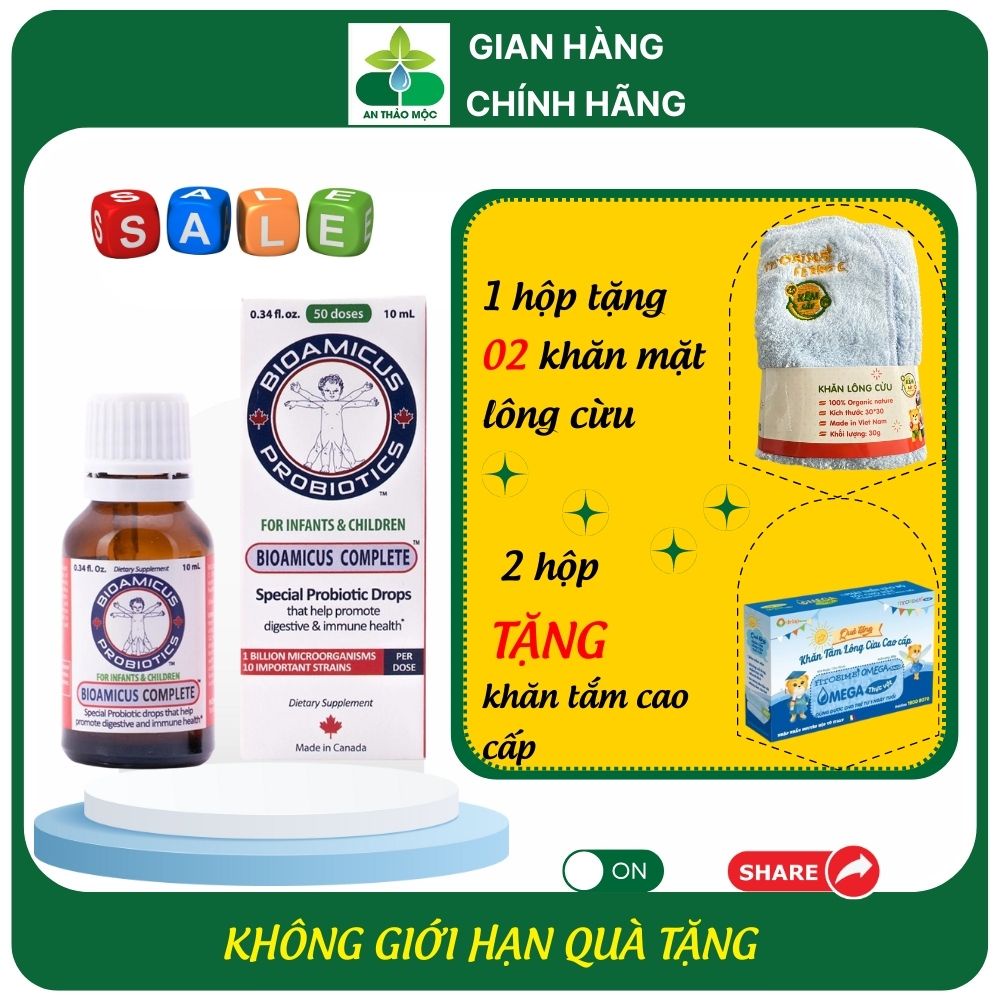 Men Vi Sinh Bioamicus Complete Men 10 Chủng Giúp Bé Tiêu Hóa Tốt Giảm Nôn Trớ Táo Bón