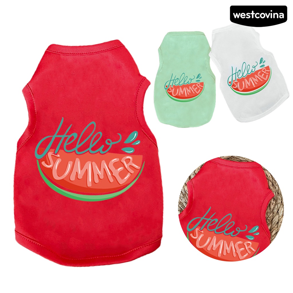 [COD]♘Áo Thun In Hình Thời Trang Đường Phố Thoải Mái Cho Thú Cưng