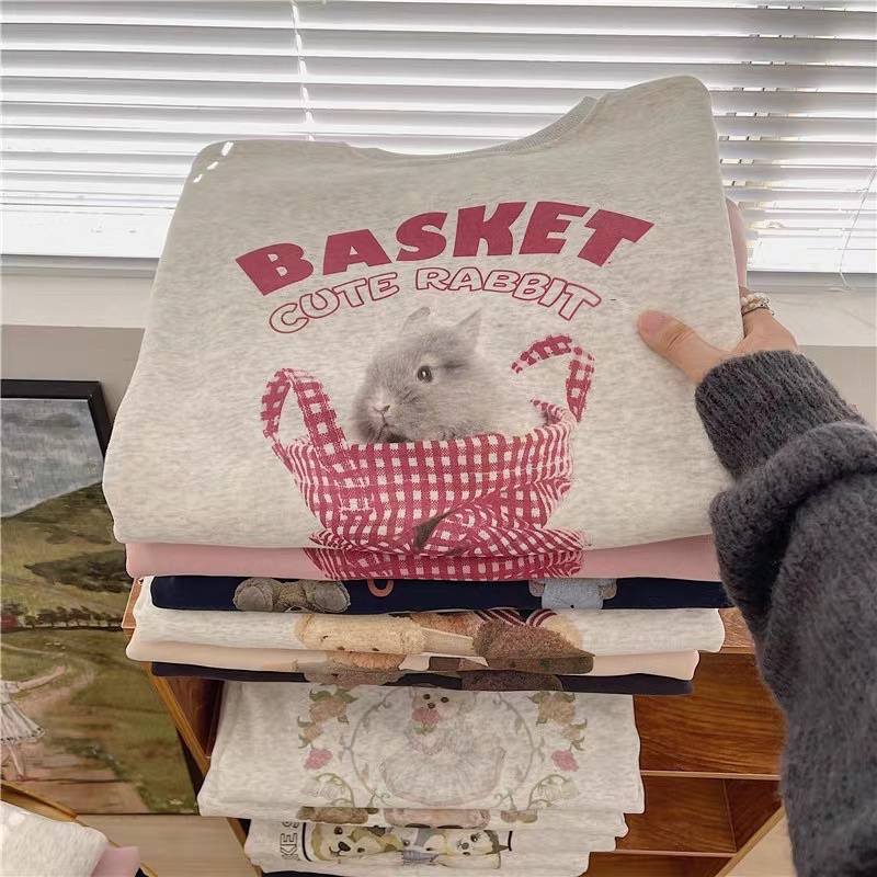 •PRE-ORDER•  SWEATER SHIRT HÌNH GẤU THỎ