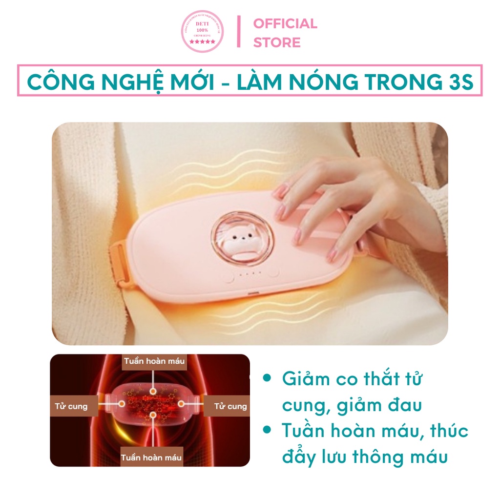 Máy massage làm ấm bụng đai đeo giảm đau bụng kinh nguyệt - ảnh sản phẩm 5