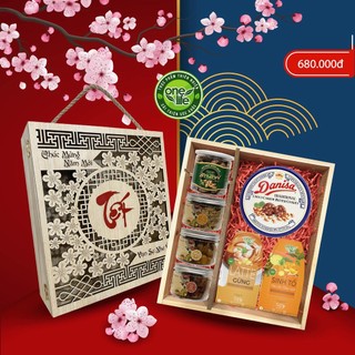 Hộp Quà Tết Cao Cấp OneLife 2023 - Bộ sản phẩm 8 Món - Mã 680