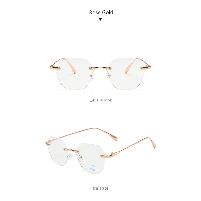 Kính Mát Tròng Đa Giác Gọng Kim Loại Chống Bức Xạ Cho Nam Và Nữ