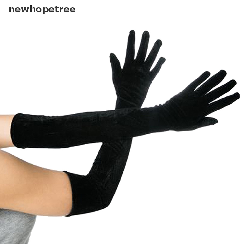 1 Cặp Găng Tay Nhung Dài Giữ Ấm Khi Lái Xe / Tiệc Giáng Sinh Cho Nữ