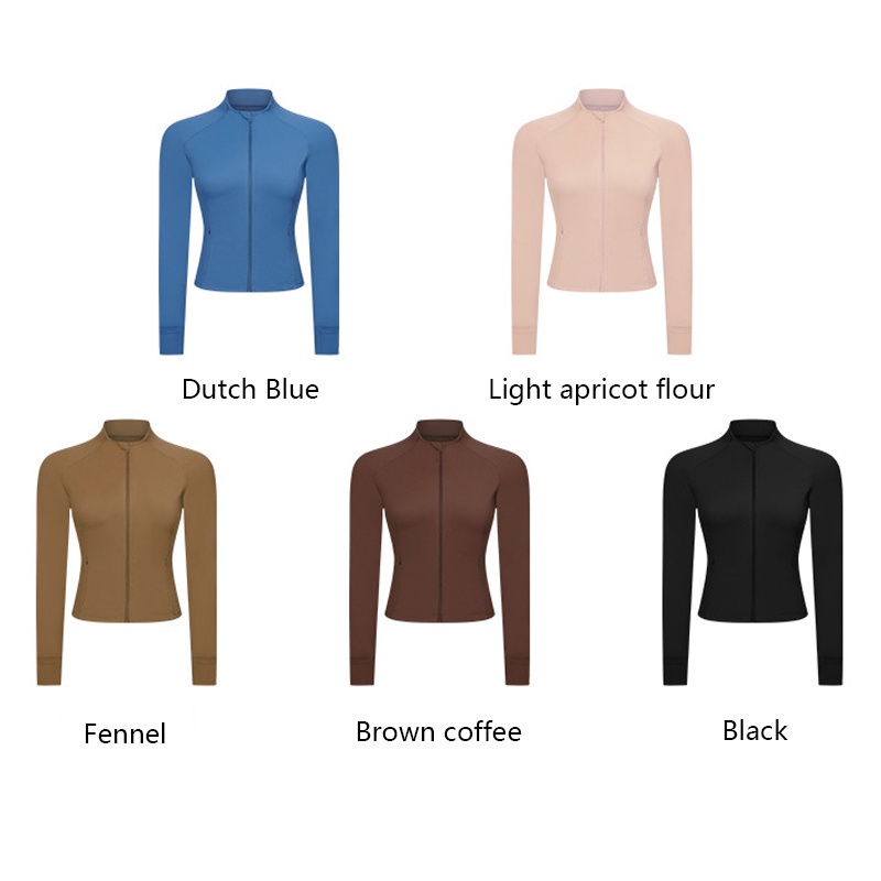 Lululemon Áo Khoác Thể Thao Yoga Thiết Kế Túi Bên Hông Dài Tay Thoáng Khí DS211