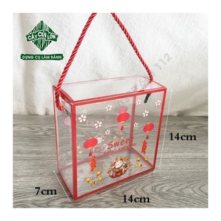 Hộp pet lucky cat 14x14x7cm