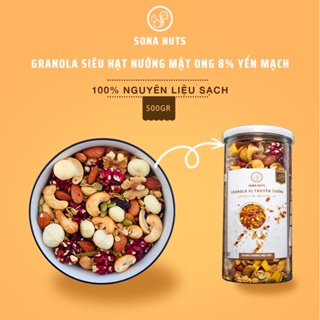 Granola Ăn Kiêng Siêu Hạt Nướng Mật Ong 100% Tự Nhiên SONA NUTS Giúp Bổ