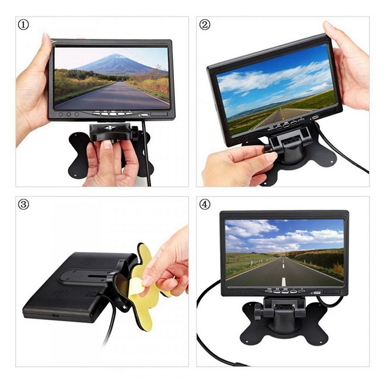 Màn Hình LCD 12V-24V 7 Inch TFT Màu HD Cho Xe Hơi Xe Tải CCTV