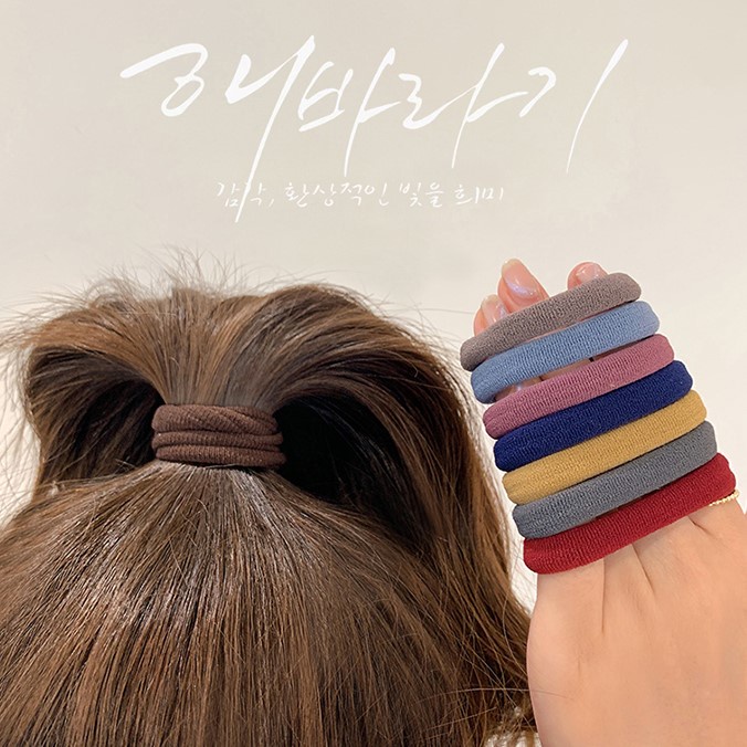 Bộ Dây Buộc Tóc Co Giãn Tốt Thời Trang Cho Nữ