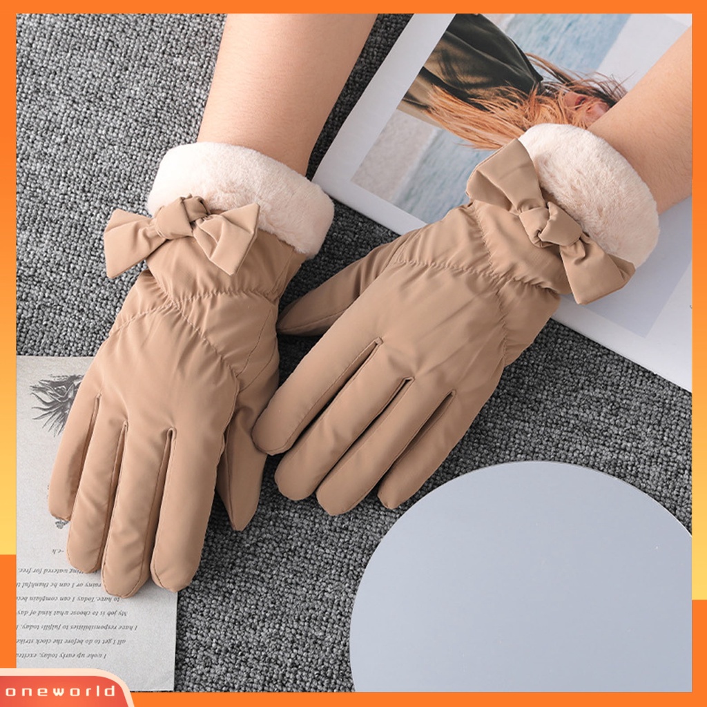 Giày Thể Thao Ow Ow Ow Ow Ow Thời Trang| 1 Đôi Găng Tay Trượt Tuyết Phủ Toàn Diện Chống Gió &amp; Nước Cho Nữ