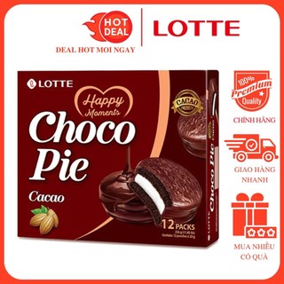 Bánh Lotte Choco Pie Vị CaCao 12 Gói x 336g