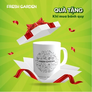 Quà Tặng Không Bán Cốc Sứ Bát Tràng FRESH GARDEN Khi Mua Bánh Quy Tết