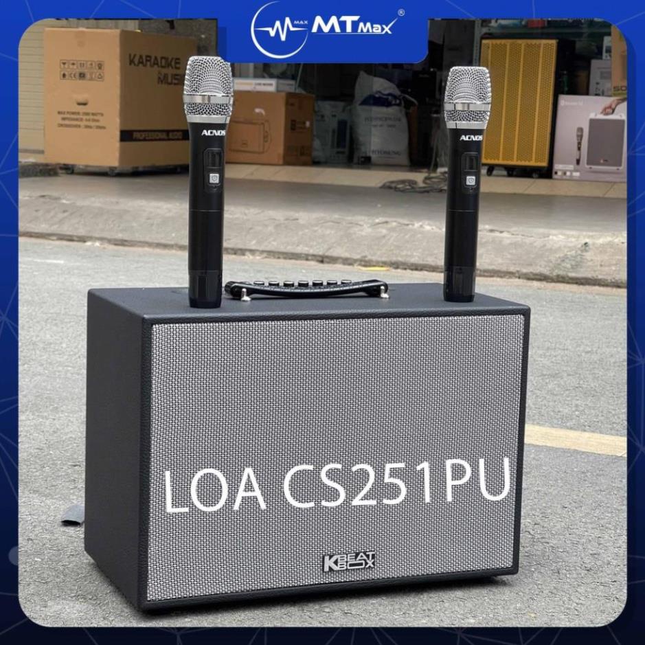 Loa xách tay karaoke mini CS251PU. Tặng kèm 2 micro Nhọ gọn, tiện lợi sử dụng gia đình cho những chuyến du lịch đi xa