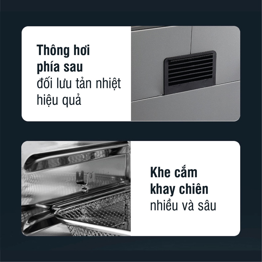 Nồi chiên không dầu Ai-STONE Ai-6800 12L công suất 1600W Bảo hành 12 tháng