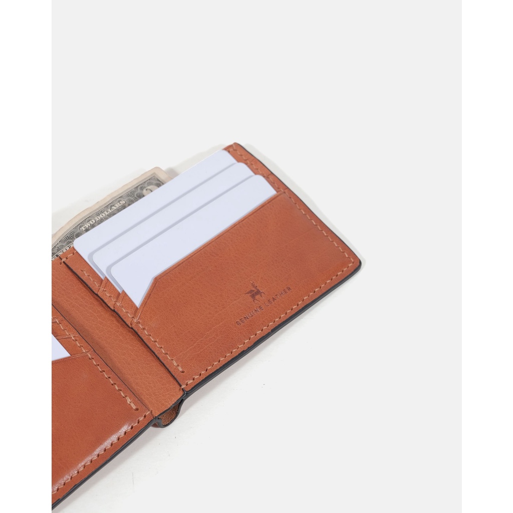 Ví Da Nam Gập Đôi (2 Dáng) Leonardo - Mini Federick Wallet - Da Switf Trơn Mềm Bền Bỉ