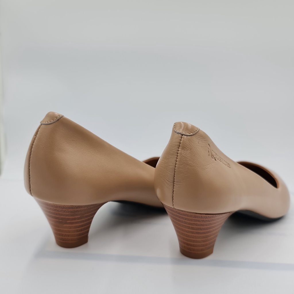 Giày Cao gót nữ 3p Lunashoes 5706 giầy da bò thật cho mẹ bảo hành 24 tháng vnxk guốc búp bê mềm đi êm chân