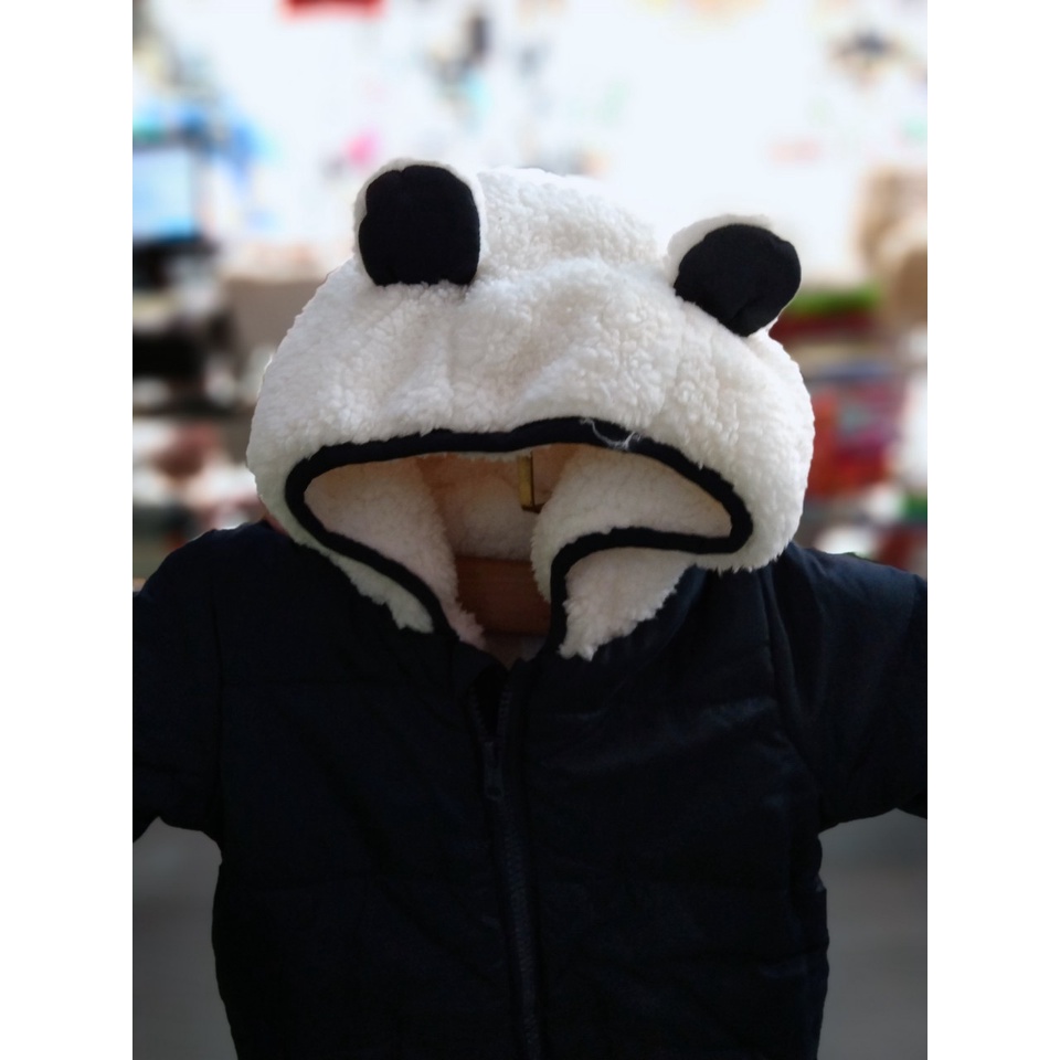 BODY phao màu xanh đen có lót lông cừu