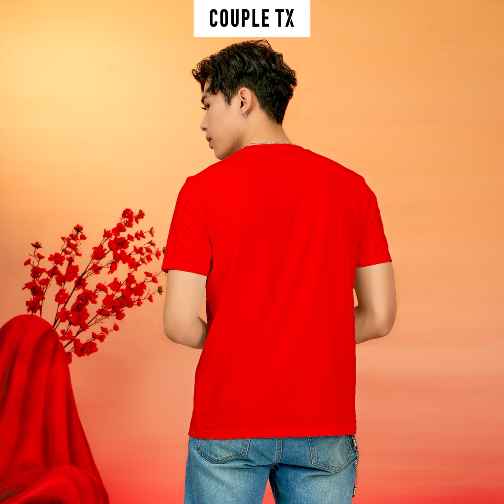 Áo Thun Nam Couple TX In Mèo Thần Tài Linh Vật Tết 2023 MTS 1233