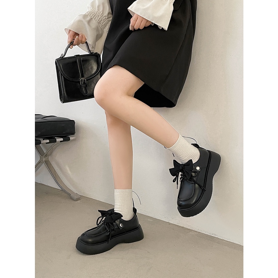 Giày Mary Jane da mềm đế bằng đi hai kiểu