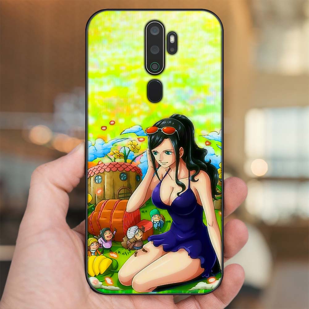 Ốp lưng Oppo A5 2020, A9 2020 viền đen in hình Nico Robin One Piece Đảo Hải Tặc