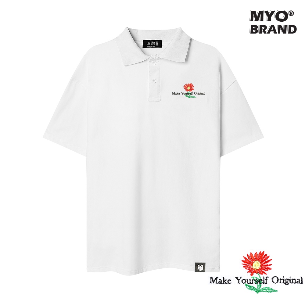 Áo Polo Nam Cổ Bẻ MYO Thêu Hình Hoa M04