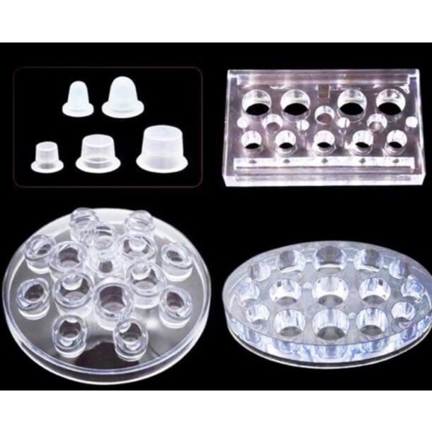 Đế Nhựa chứa đựng mực ,khay chứa chum mực- đế tròn-đế bầu dục - đế 4-đế chữ nhật dùng Phun Xăm Thẩm Mỹ