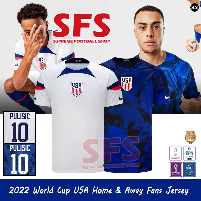 Áo Bóng Đá Sân Nhà Jersey S-3XL Chất Lượng Cao 2022 WC USA