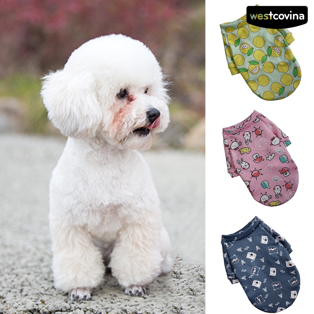 [COD]♘Trang Phục Giữ Ấm Cho Thú Cưng Họa Tiết Hoạt Hình Dễ Thương