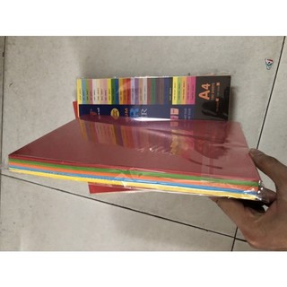 Giấy A4 định lượng 160gsm (set 100 tờ màu) ( 5 màu )